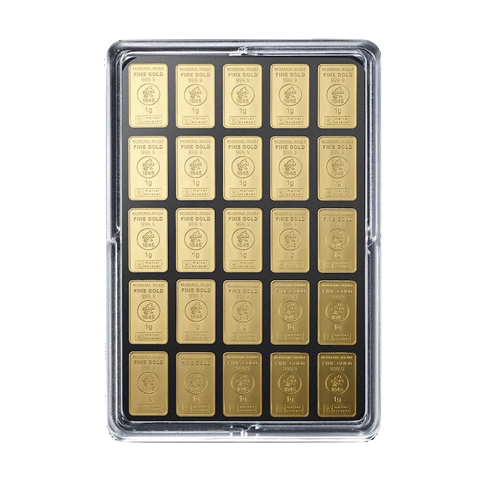 Heimerle + Meule 50 x 1 Gramm Unity Goldbarren