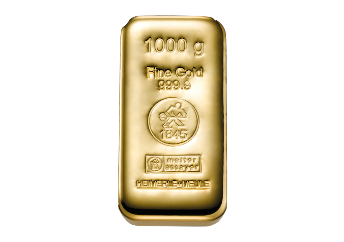 1 Kilogramm Goldbarren Heimerle & Meule